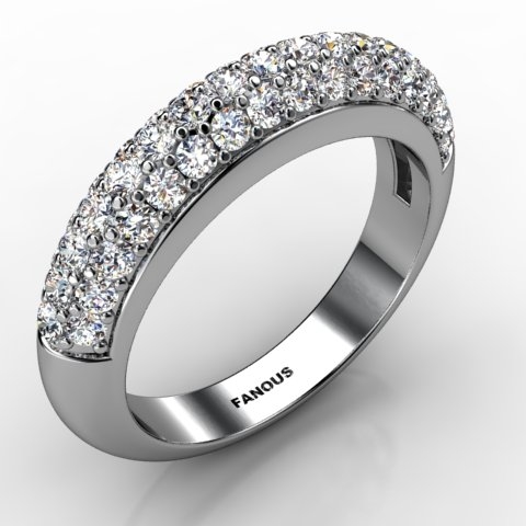 18k White Gold Diamond Band 1.031ct - 3100746-18kw